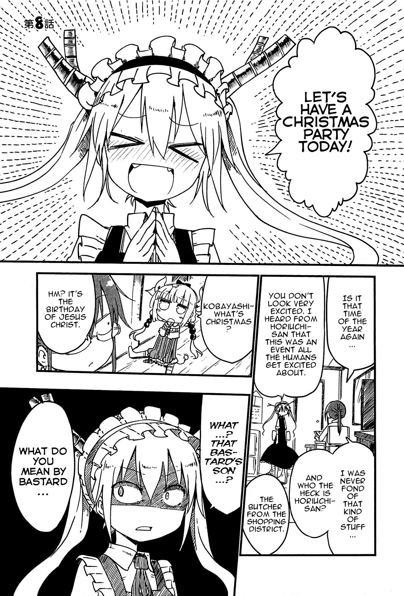 Kobayashi-san Chi no Maid Dragon chapter 8 page 1