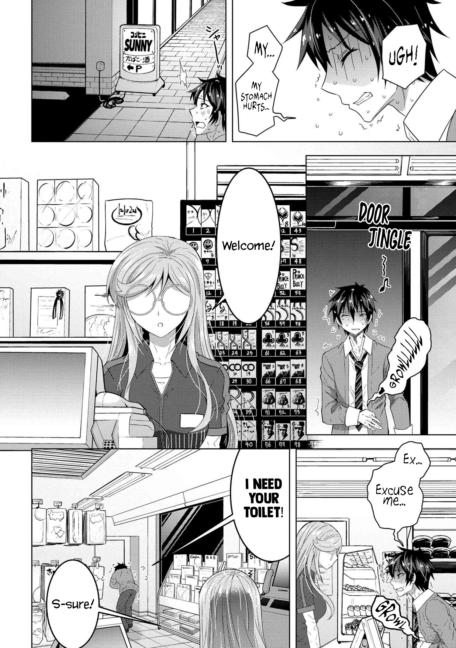 Konbini Goutou kara Tasuketa Jimi Tenin ga, Onaji Kurasu no Ubu de Kawaii Gyaru datta chapter 1 page 10