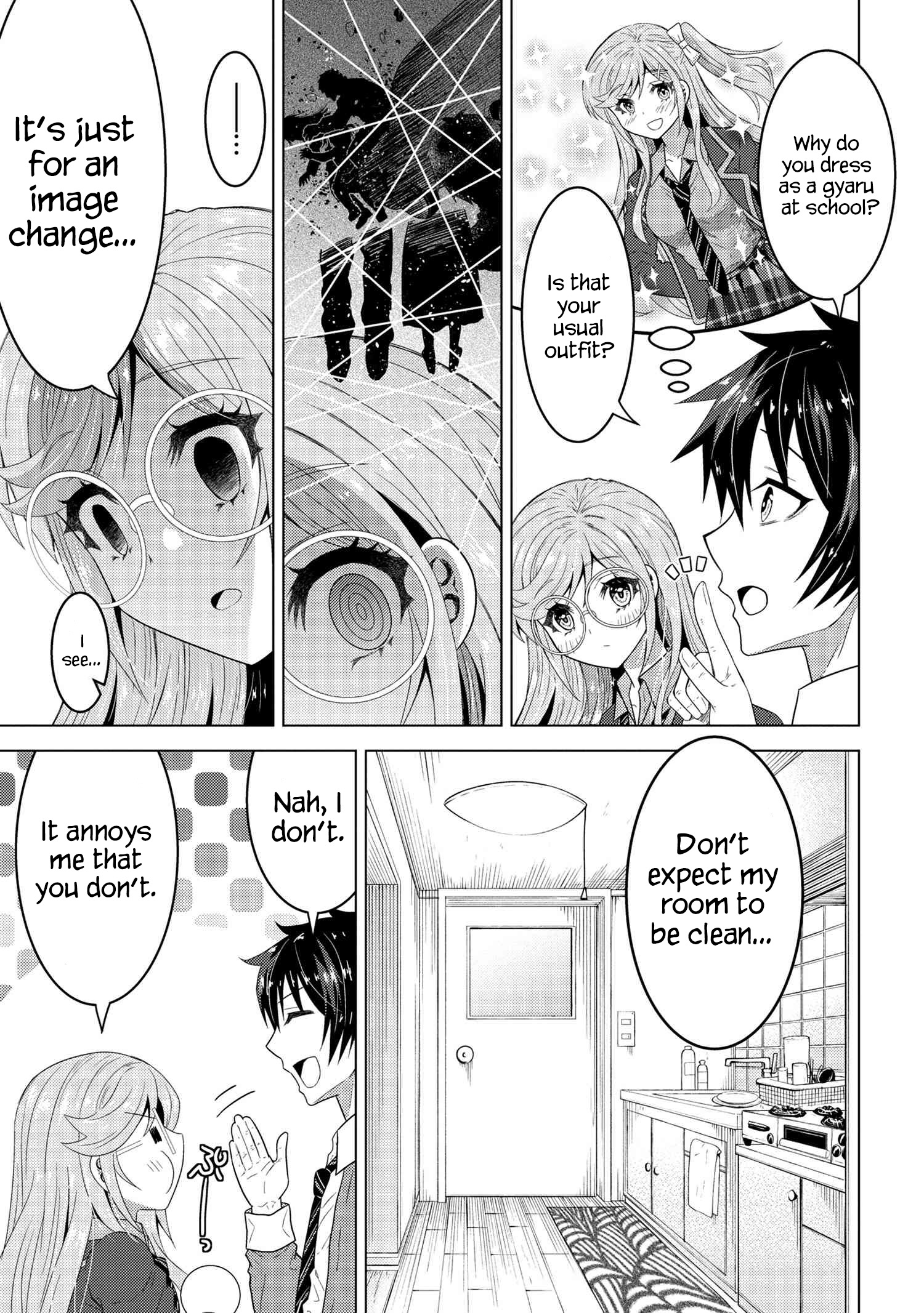 Konbini Goutou kara Tasuketa Jimi Tenin ga, Onaji Kurasu no Ubu de Kawaii Gyaru datta chapter 1 page 28