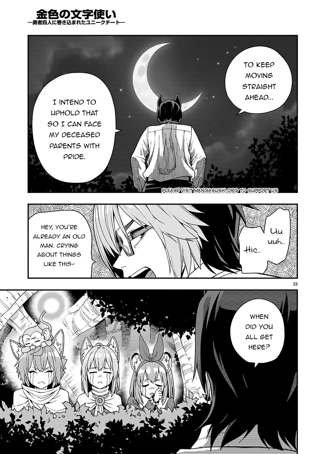 Konjiki no Moji Tsukai - Yuusha Yonin ni Makikomareta Unique Cheat chapter 113 page 22