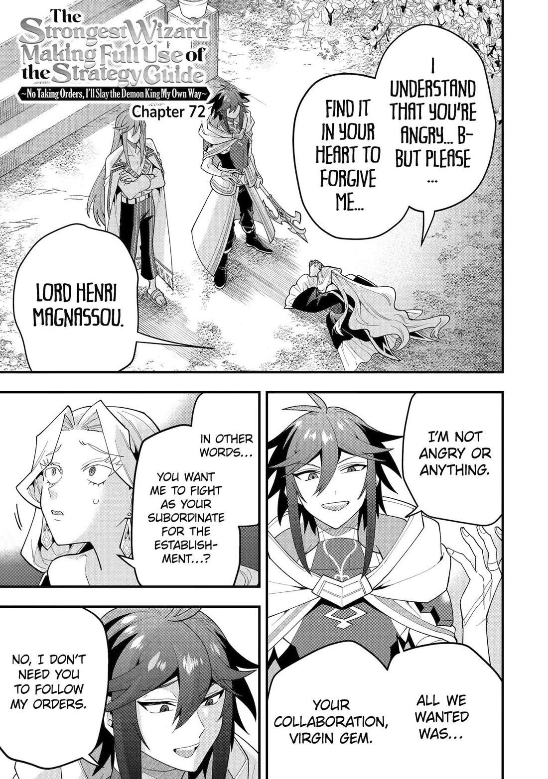 Kouryakuhon o Kushi Suru Saikyou no Mahoutsukai ~ meirei sa sero to wa Iwa Senai Oreryuu Mao Tobatsu Saizen Ruuto ~ chapter 72 page 1