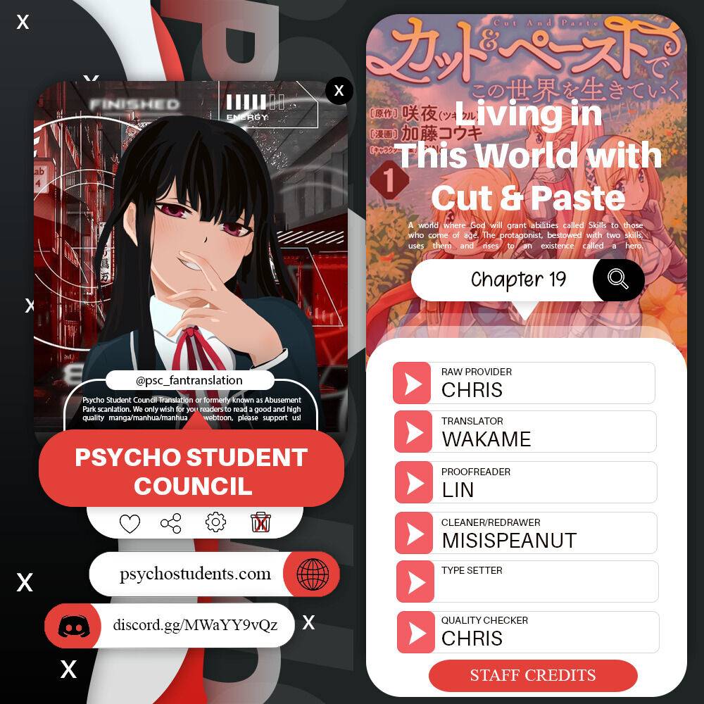 Living in This World With Cut & Paste chapter 19 page 1