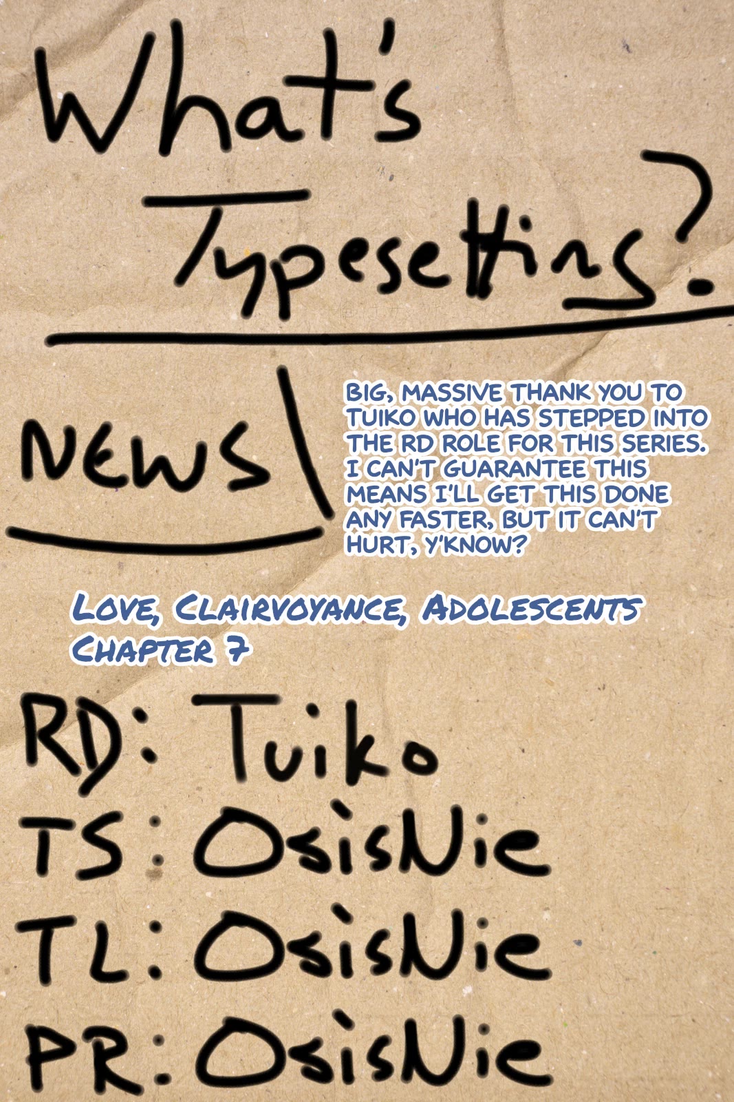 Love, Clairvoyance, and Adolescents chapter 7 page 19