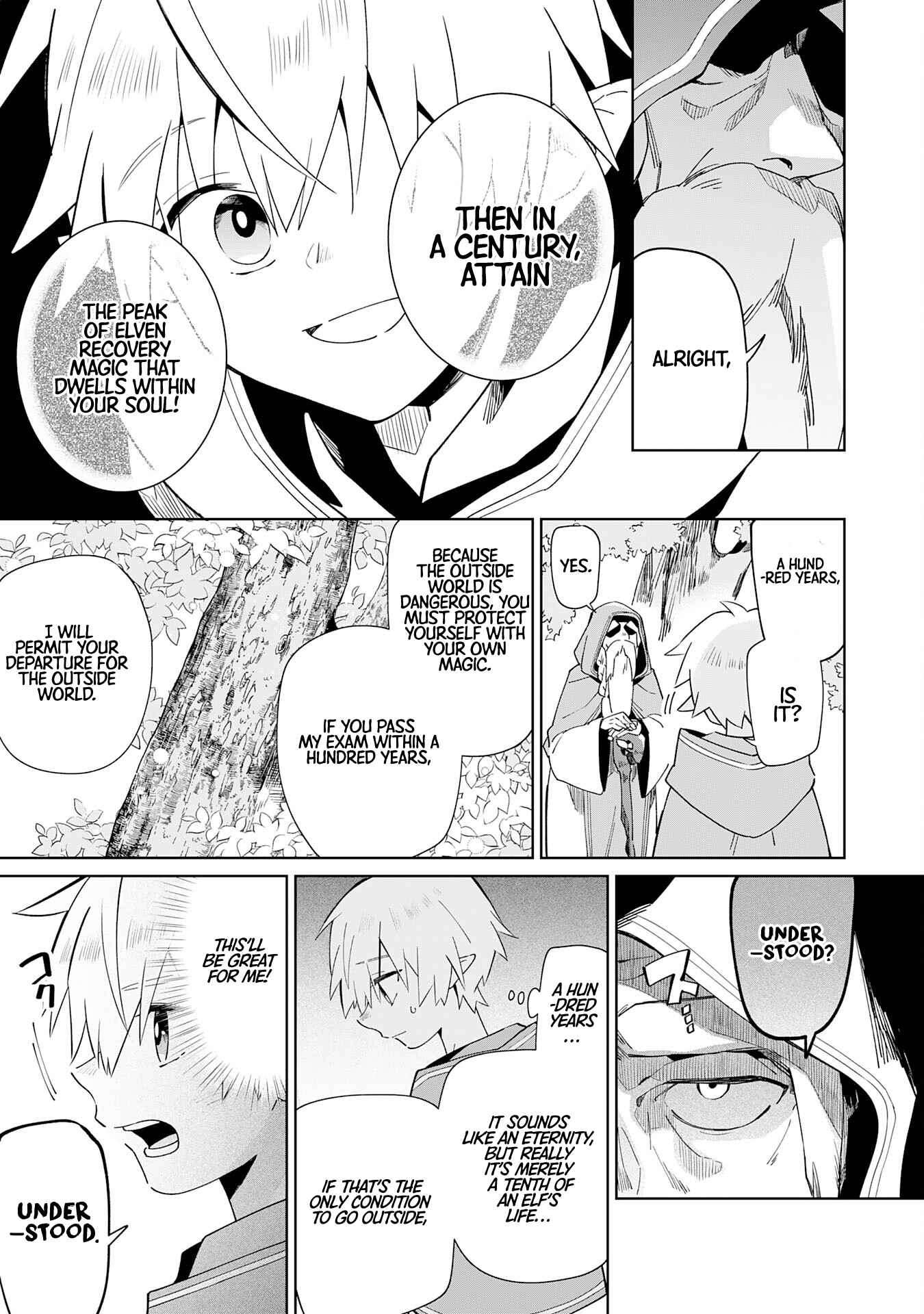 Majutsu wo Kiwamete Tabi ni Deta Tensei Elf, Moteamashita Jumyou de Ikeru Densetsu to naru chapter 1 page 14