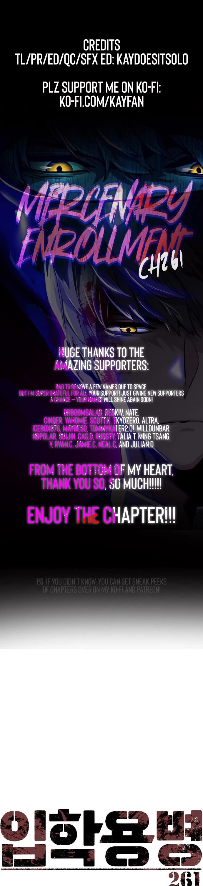 Mercenary Enrollment chapter 261 page 1