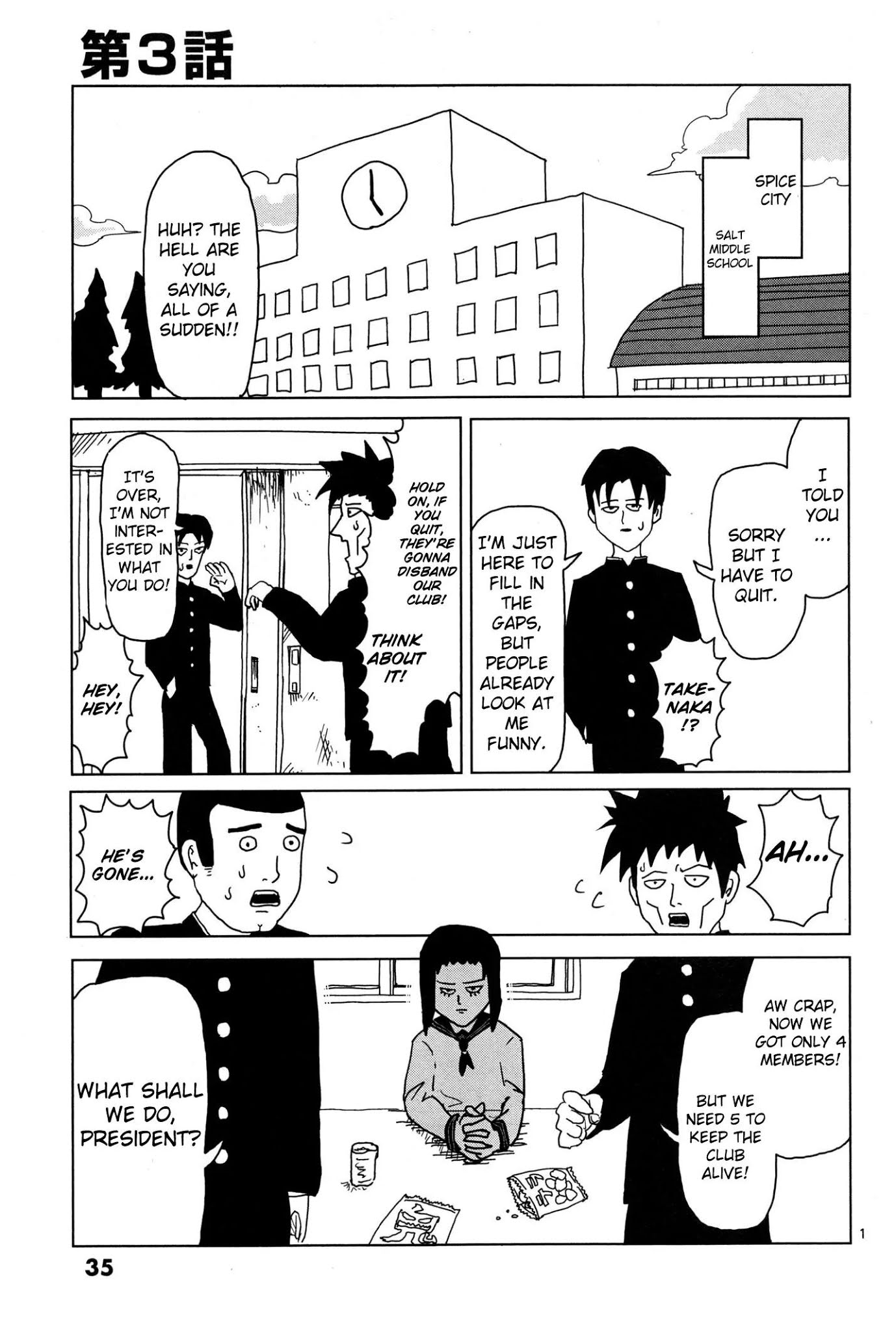 Mob Psycho 100 chapter 3 page 1