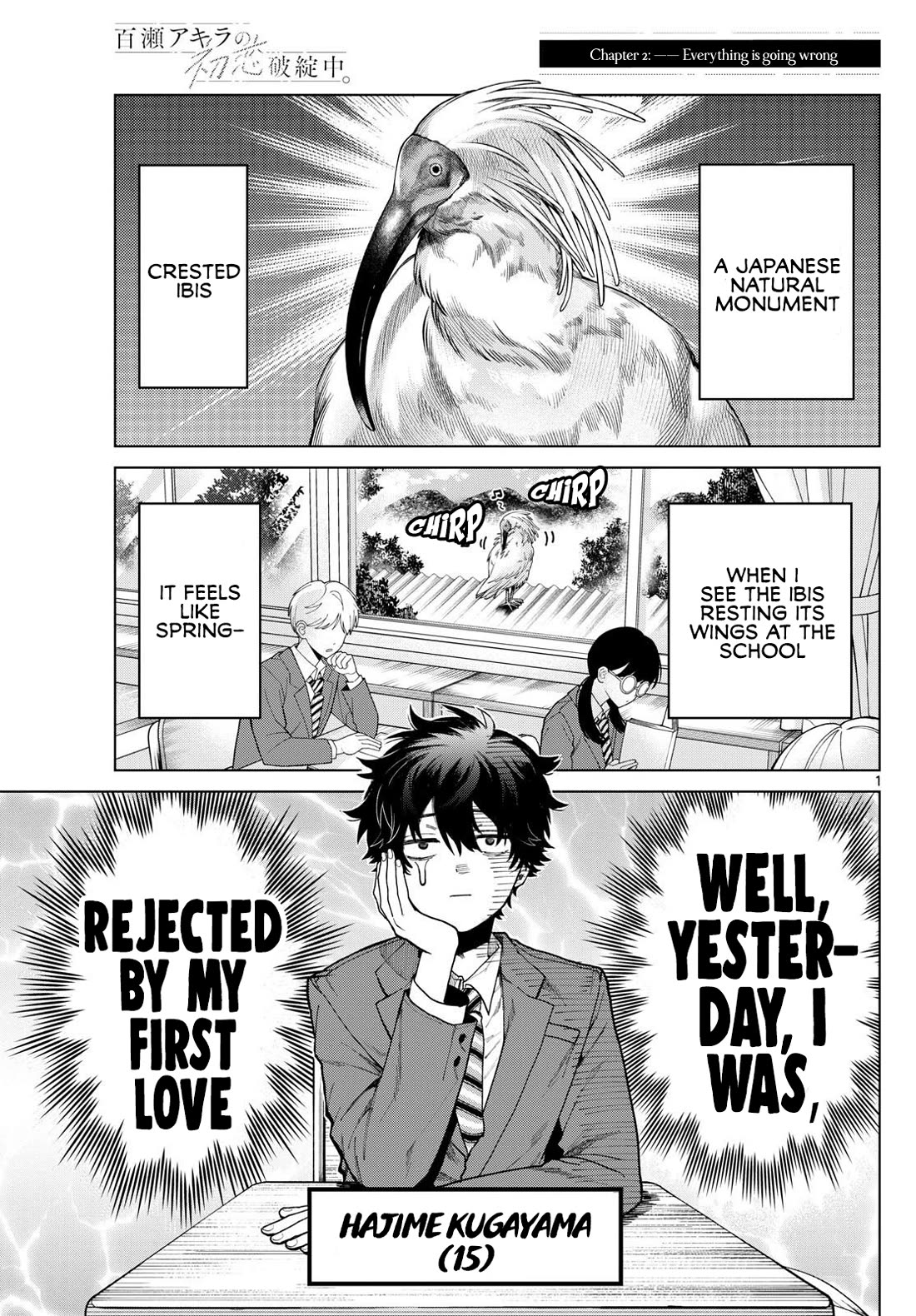 Momose Akira's First Love is a Failure. chapter 2 page 1