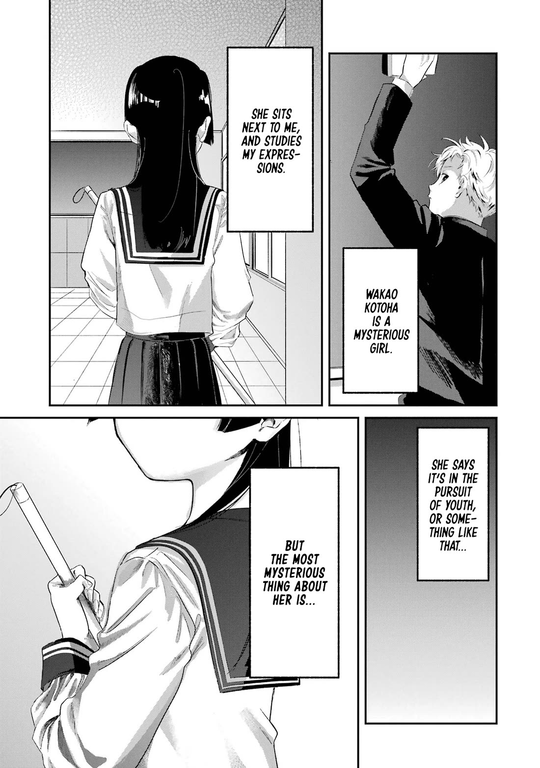 My Seatmate Wakao-san's Face Is Almost Visible but It's Not chapter 4 page 1