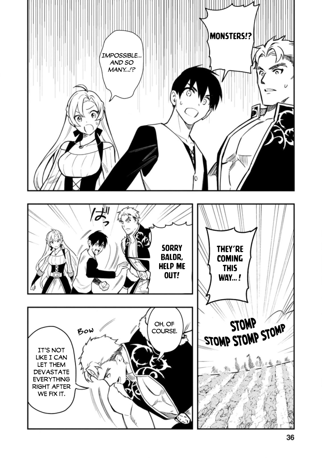 Noumin Kanren no Skill bakka Agetetara Naze ka Tsuyoku Natta chapter 36 page 35