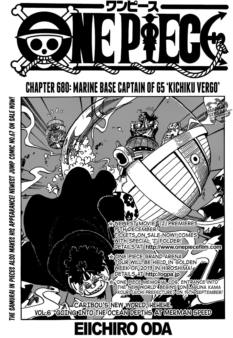 One Piece chapter 680 page 1