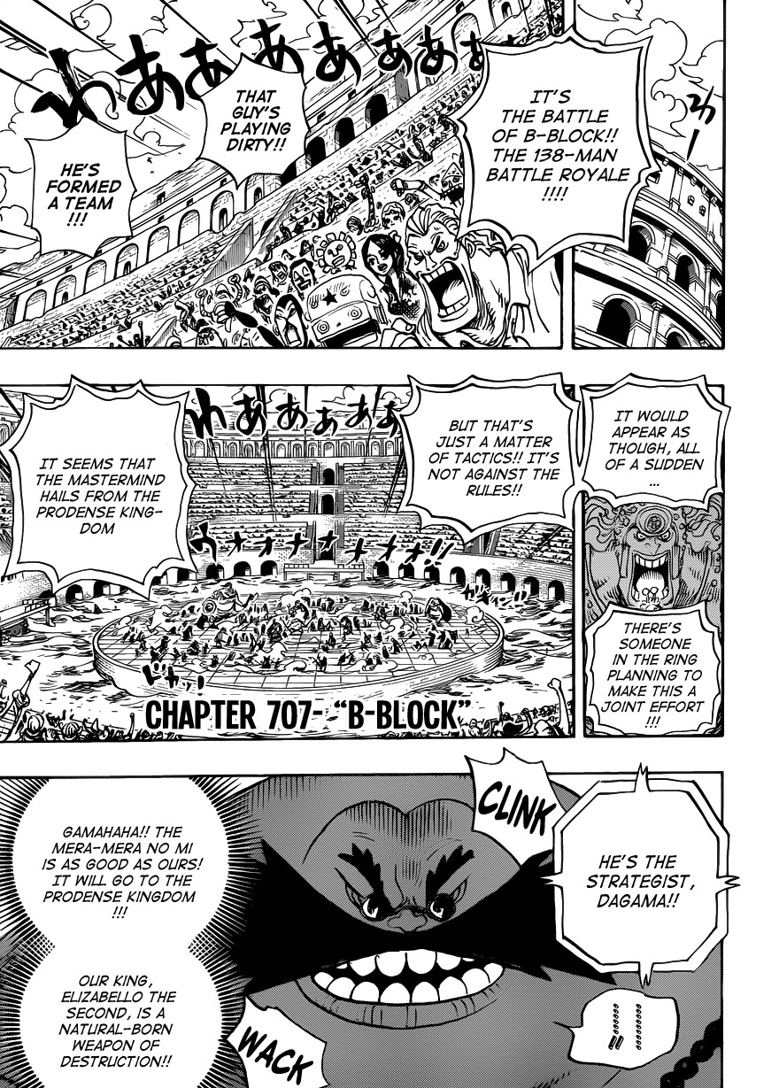 One Piece chapter 707 page 2
