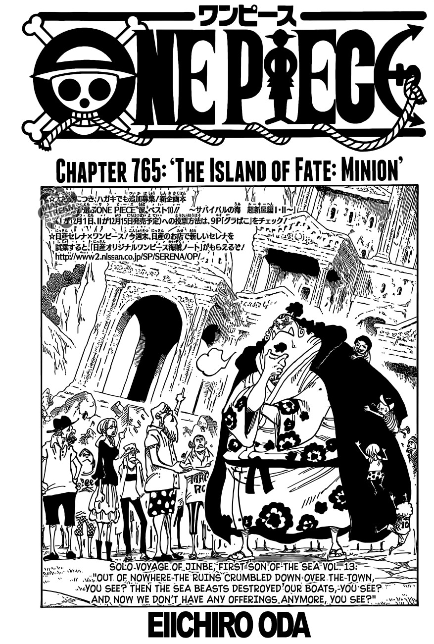One Piece chapter 765 page 1