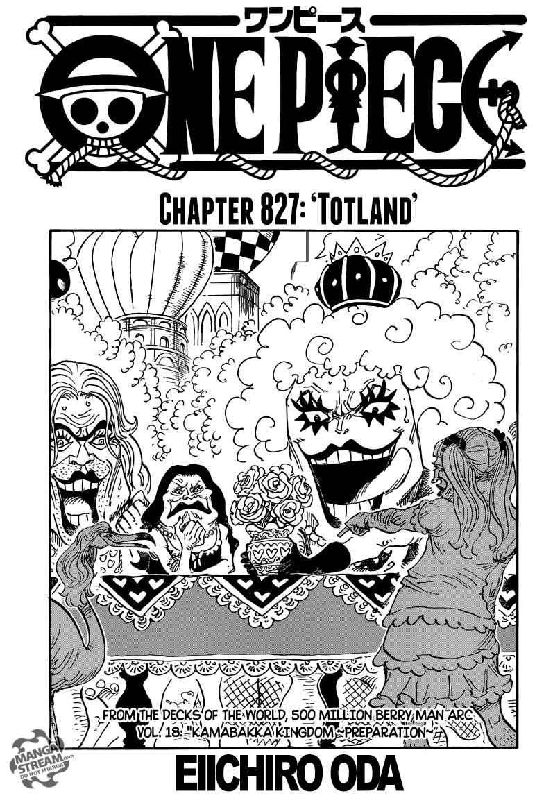 One Piece chapter 827 page 1