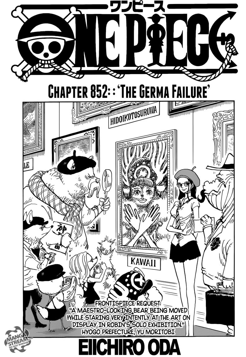 One Piece chapter 852 page 1