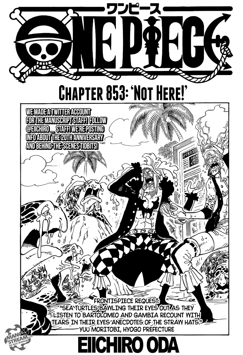 One Piece chapter 853 page 1