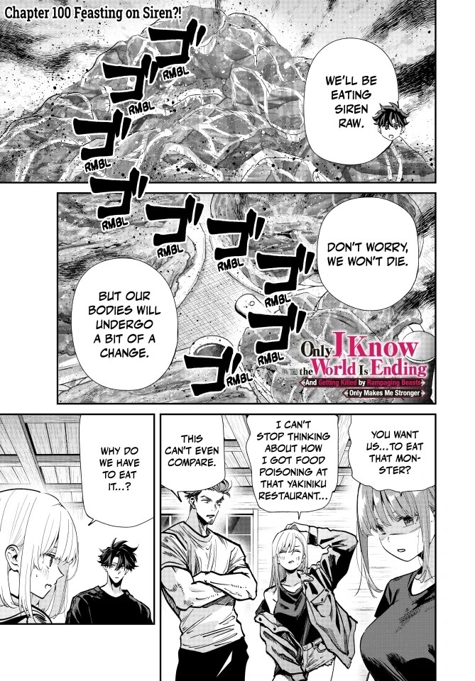 Only I Know That the World Will End. In a World Where Monsters Appear, I Level up by Returning From Death chapter 100 page 1