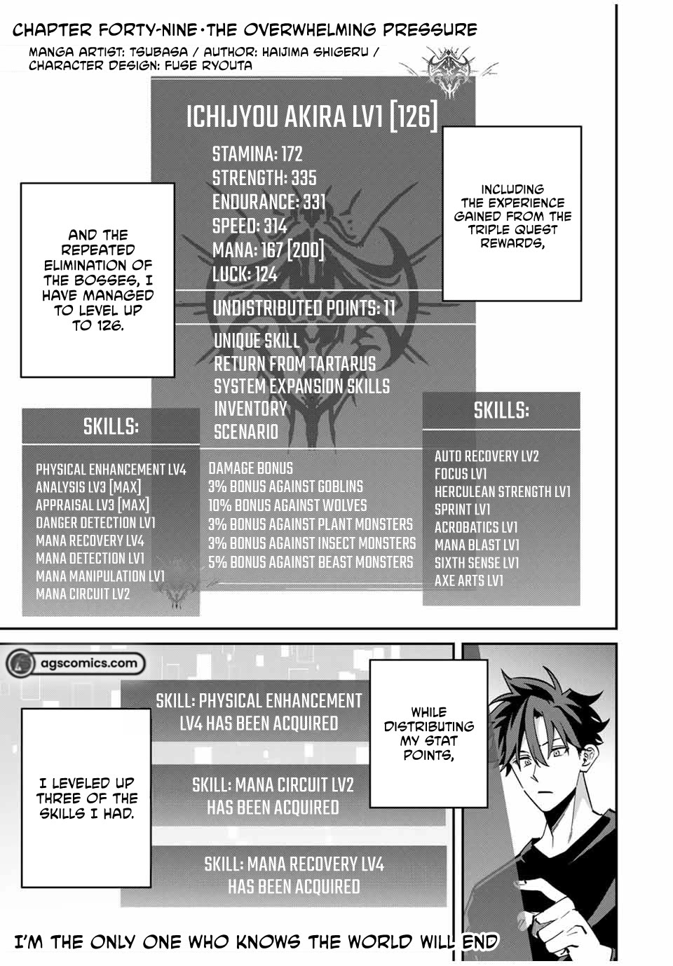 Only I Know That the World Will End. In a World Where Monsters Appear, I Level up by Returning From Death chapter 49 page 1