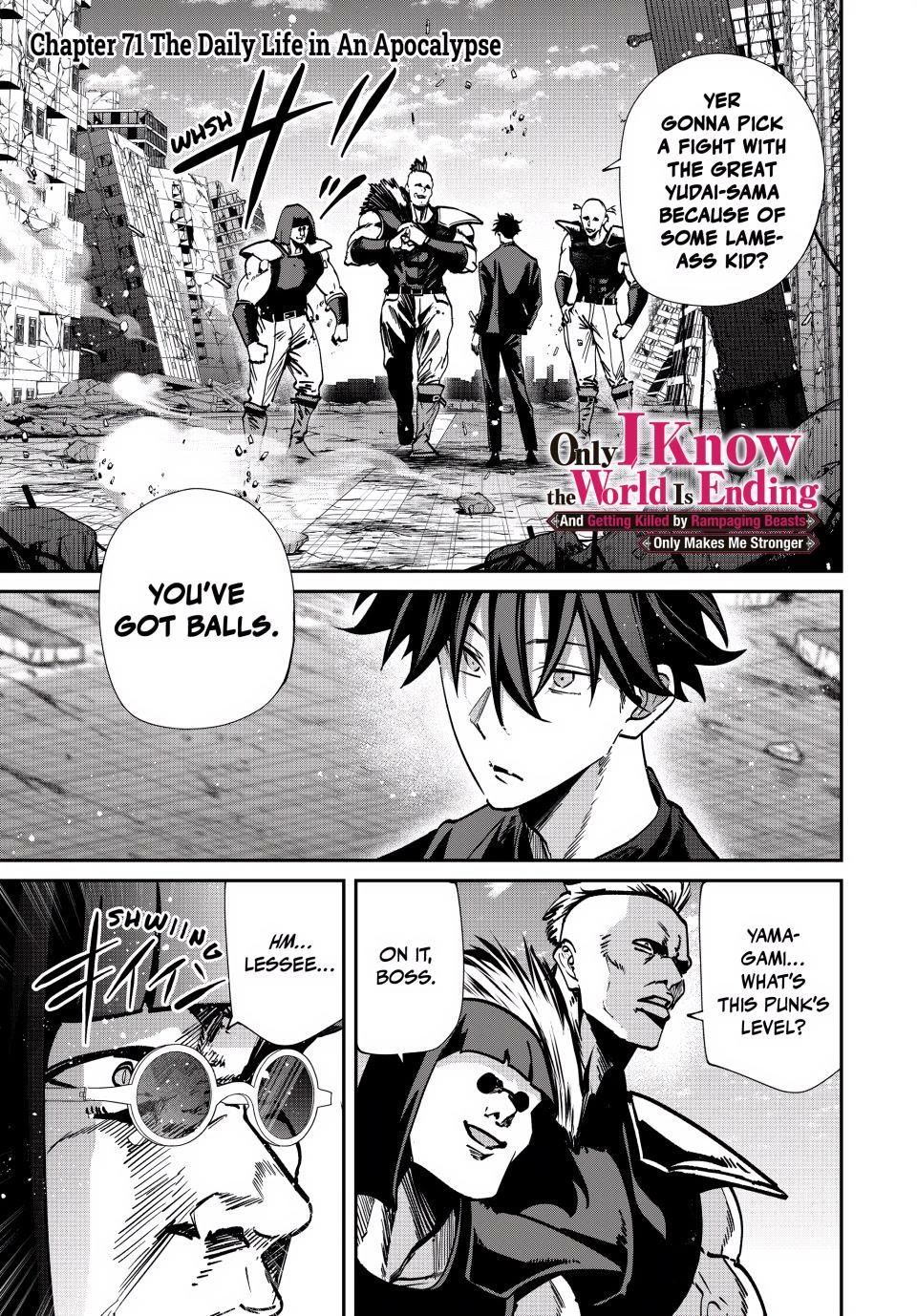 Only I Know That the World Will End. In a World Where Monsters Appear, I Level up by Returning From Death chapter 71 page 1