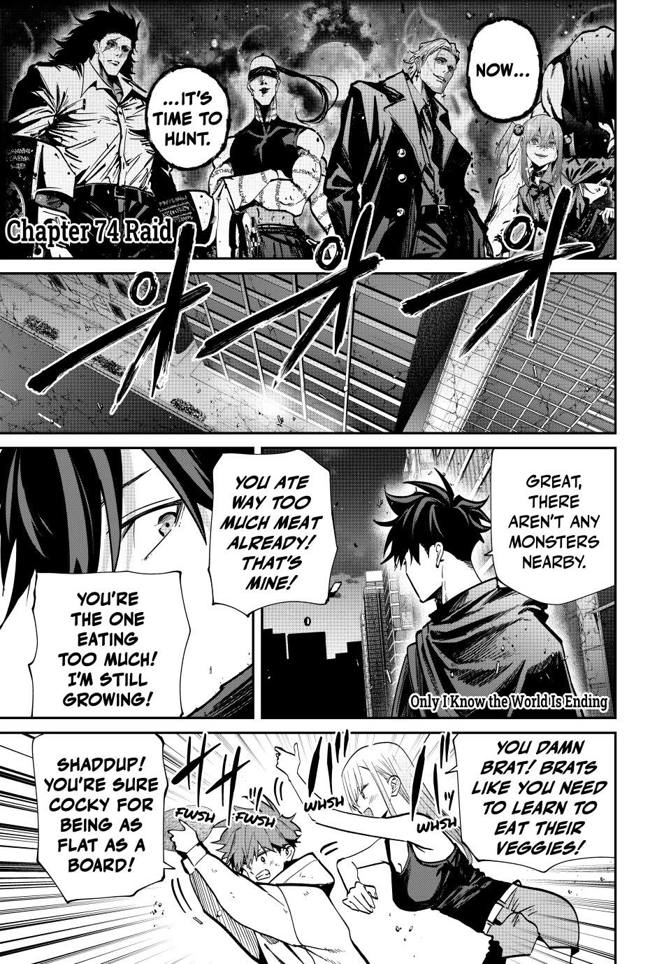 Only I Know That the World Will End. In a World Where Monsters Appear, I Level up by Returning From Death chapter 74 page 1