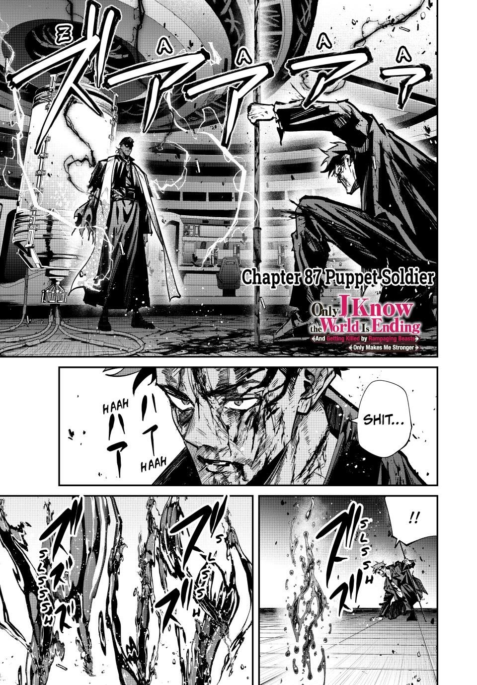 Only I Know That the World Will End. In a World Where Monsters Appear, I Level up by Returning From Death chapter 87 page 1