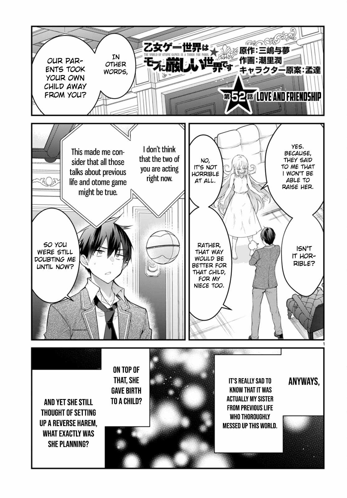 Otome Game Sekai wa Mob ni Kibishii Sekai Desu chapter 52 page 1