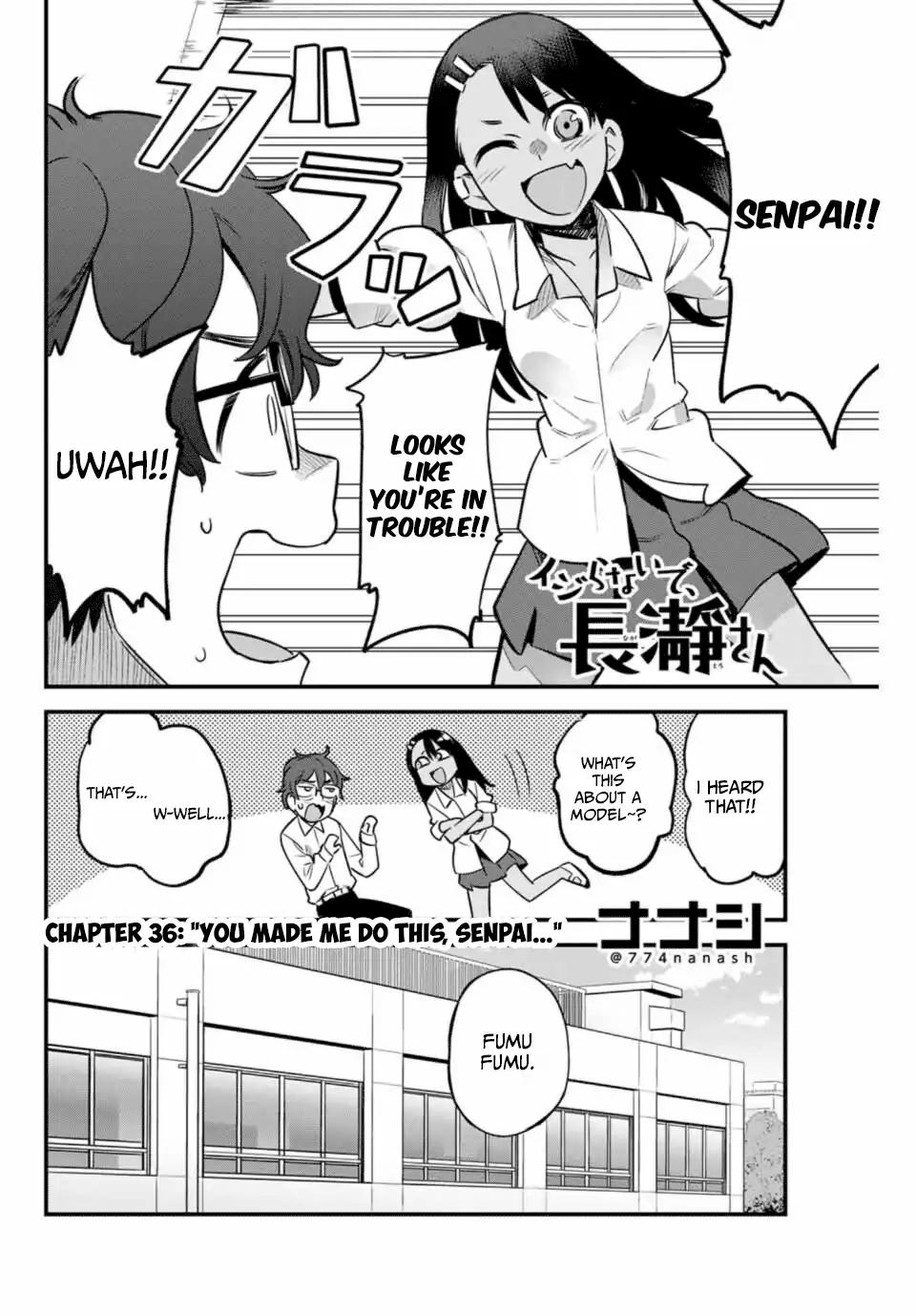 Please don't bully me, Nagatoro chapter 36 page 2