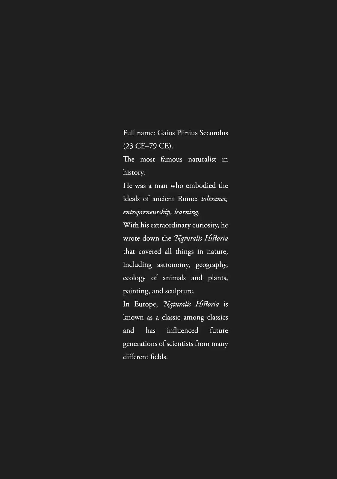 Plinivs chapter 1 page 4