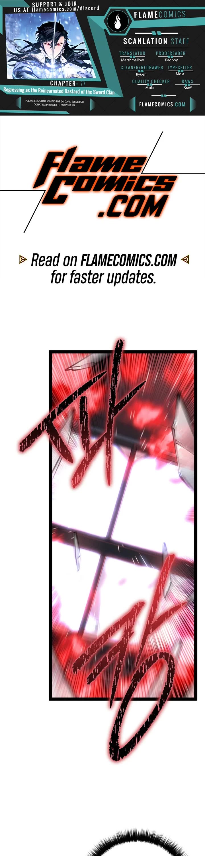 Regressing As The Reincarnated Bastard Of The Sword Clan chapter 77 page 1