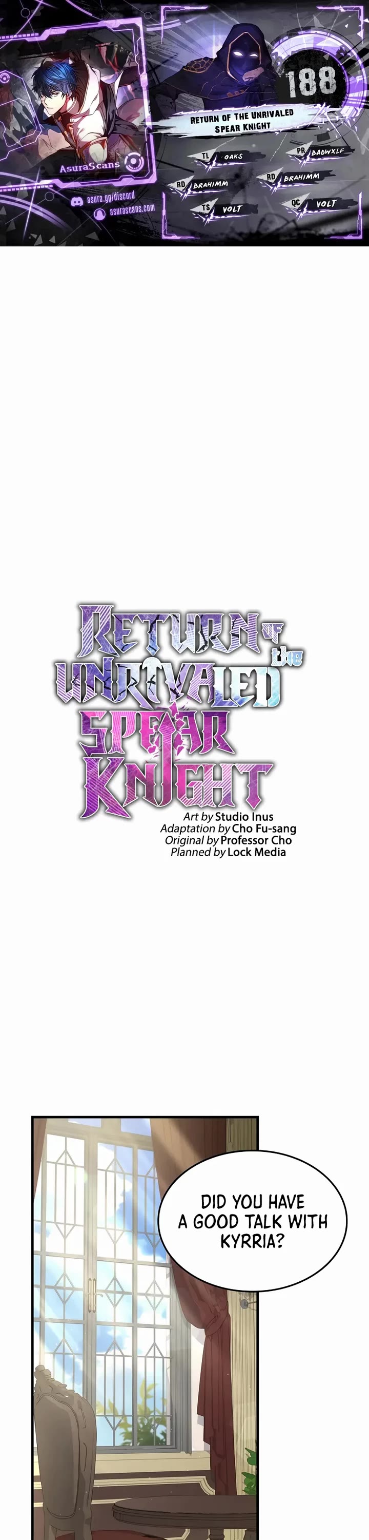 Return of the Legendary Spear Knight chapter 188 page 1