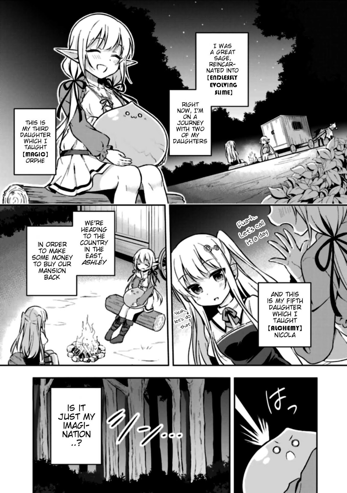 Slime Reincarnation. The Great Sage is Hugged by His Adopted Elf Daughter chapter 2 page 2