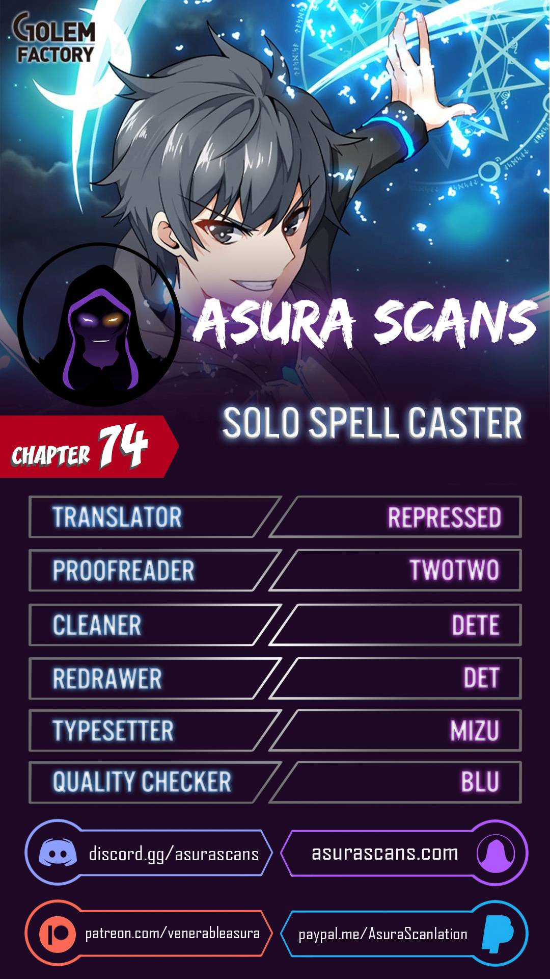 Solo Spell Caster chapter 74 page 1