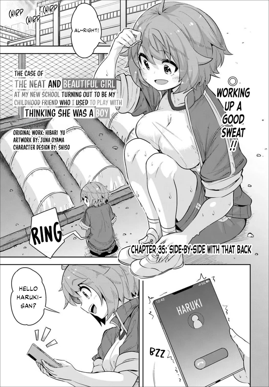 Tenkosaki: The Neat and Pretty Girl at My New School Is a Childhood Friend of Mine Who I Thought Was a Boy chapter 35 page 1