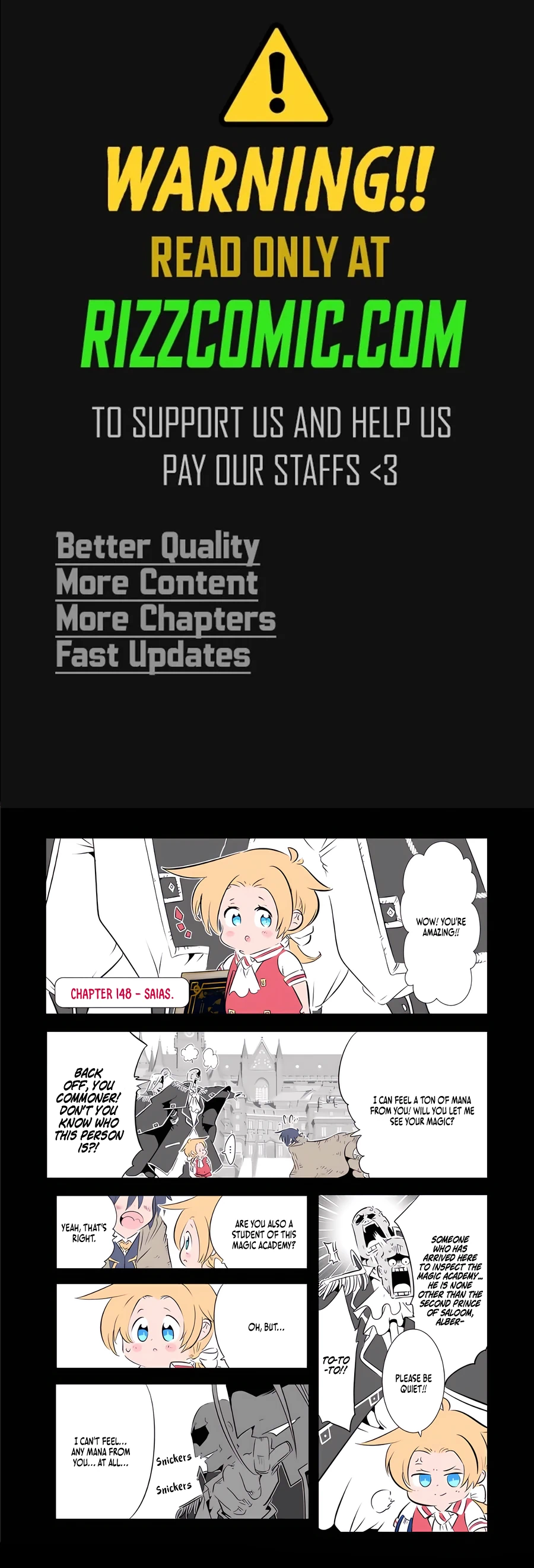 Tensei Shitara Dainana-ouji Dattanode, Kimama ni Majutsu wo Kiwamemasu chapter 148 page 1