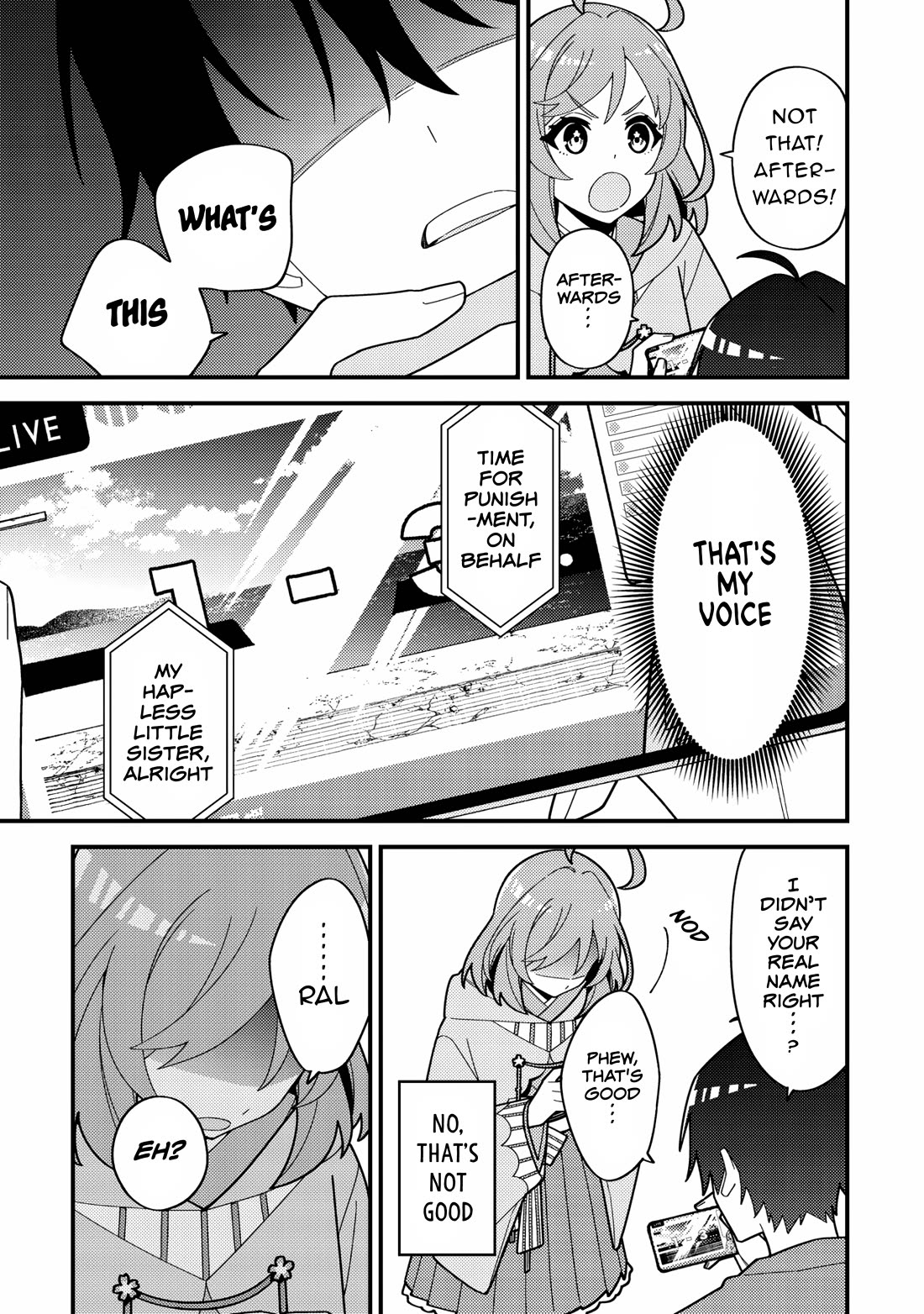 That Time I Crashed Into My Little Sister's Stream and Was Treated Like a VTuber chapter 1 page 12