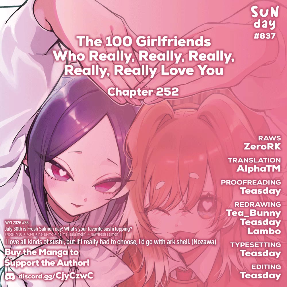 The 100 Girlfriends Who Really, Really, Really, Really, Really Love You chapter 252 page 1