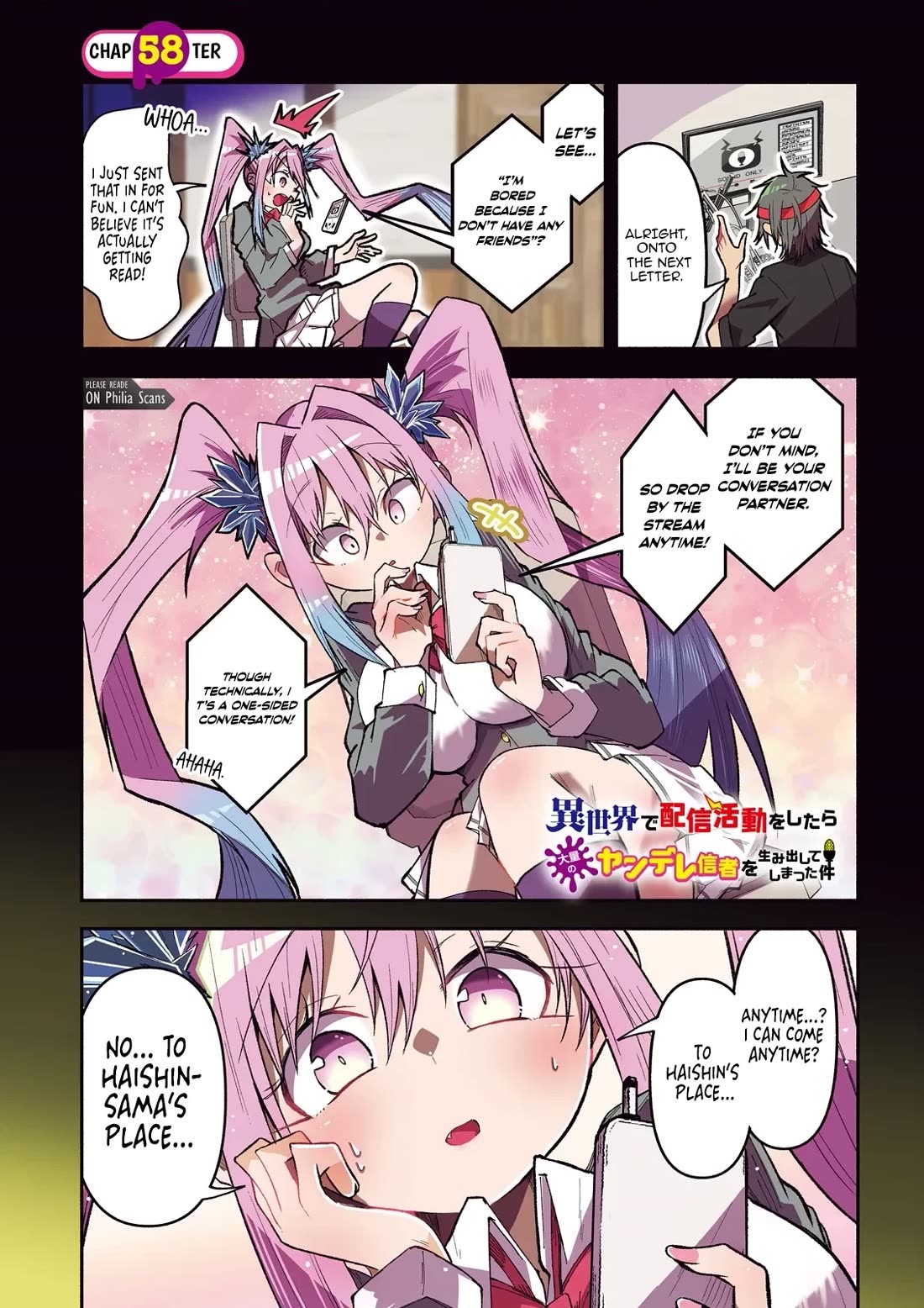 The Case In Which Streaming In Another World Led To The Creation Of A Massive Yandere Following chapter 58 page 1