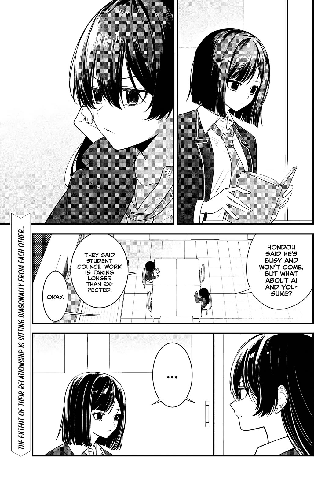 The Delinquent Shimizu-san Sitting Next to Me Has Dyed Her Hair Black chapter 13 page 1