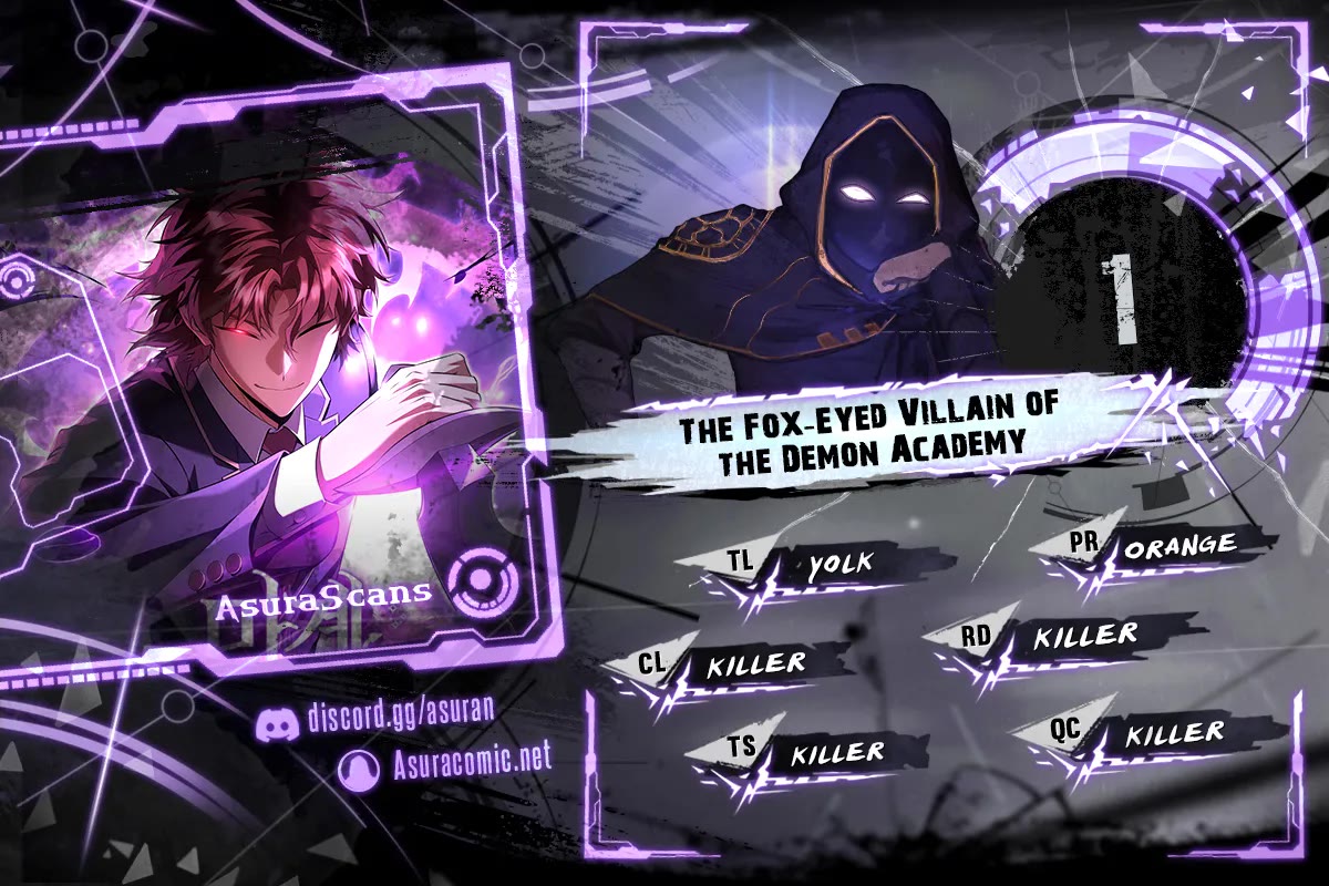 The Fox‑Eyed Villain of the Demon Academy chapter 1 page 1