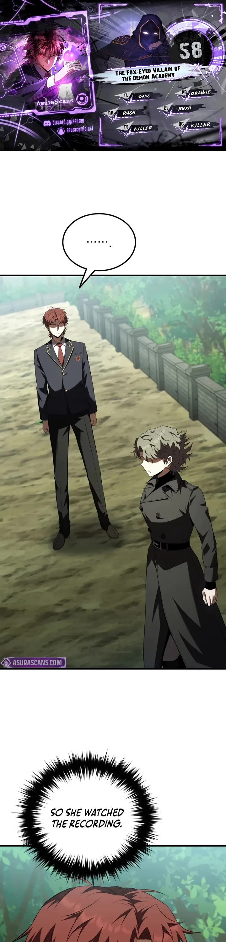 The Fox-Eyed Villain of the Demon Academy chapter 58 page 1