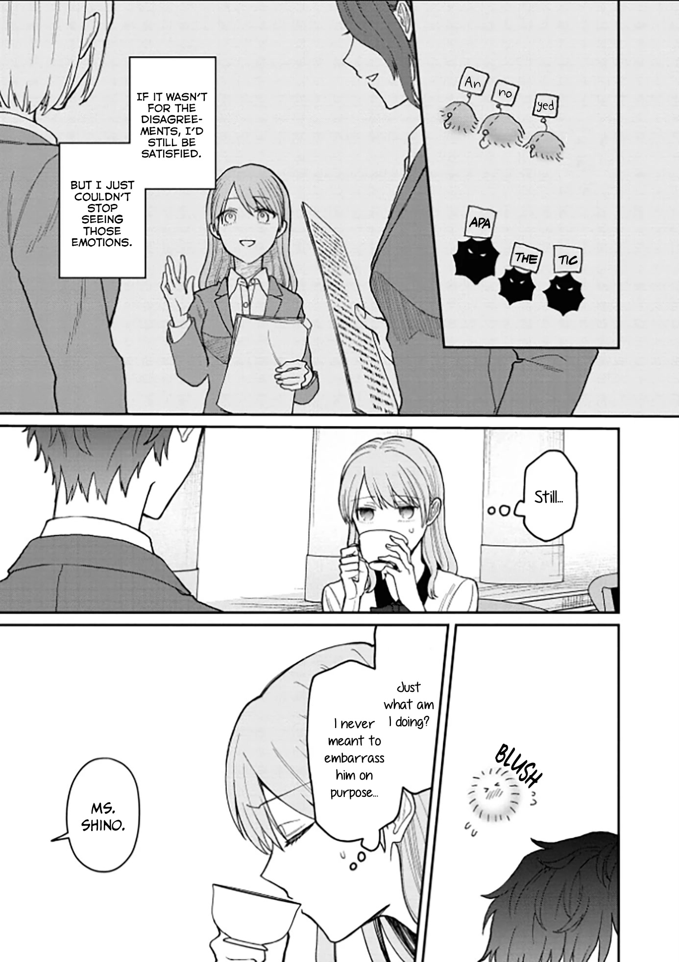 The New-Hire Who Could "Read" Emotions and the Unsociable Senpai chapter 9 page 8