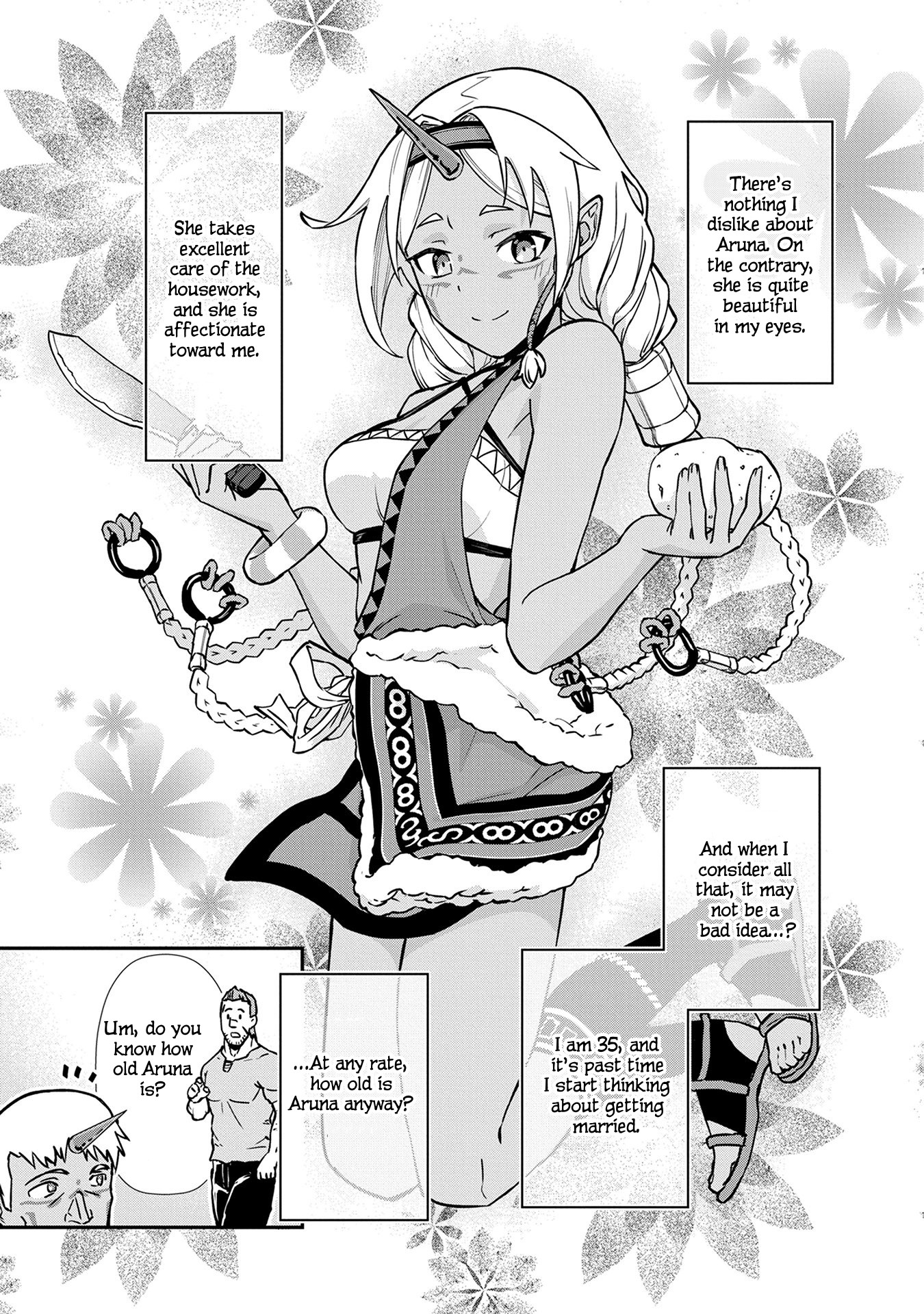 The Population Of The Frontier Owner Starts With 0. "Dias The Blue" And A Blue Horned Girl. chapter 4 page 8