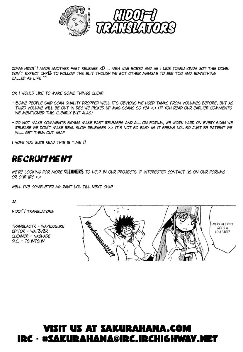 To Aru Majutsu no Index chapter 12 page 1