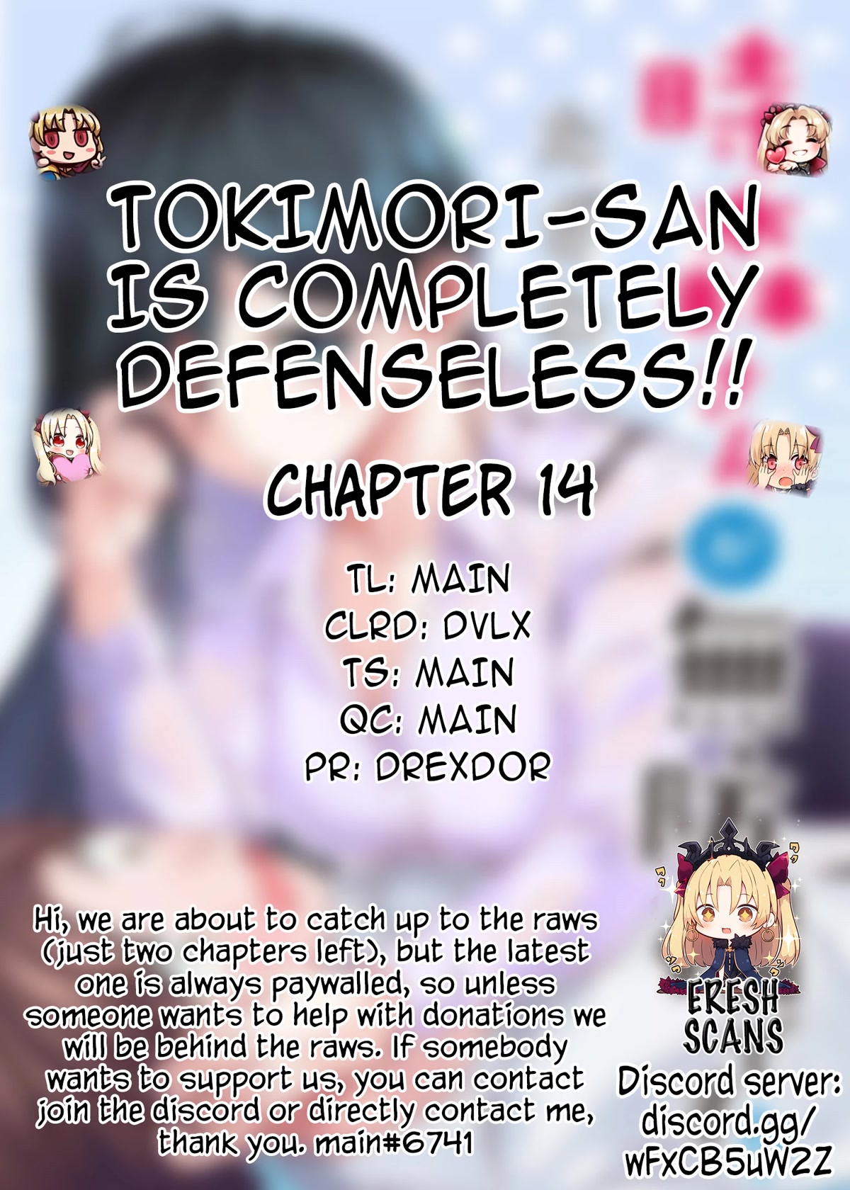 Tokimori‑san is Completely Defenseless!! chapter 14 page 1