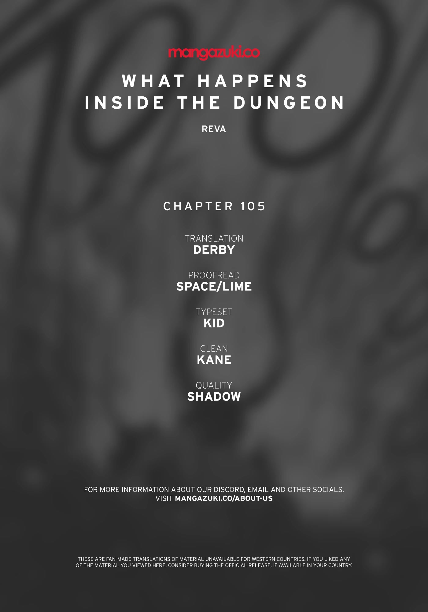 What Happens Inside the Dungeon chapter 105 page 1