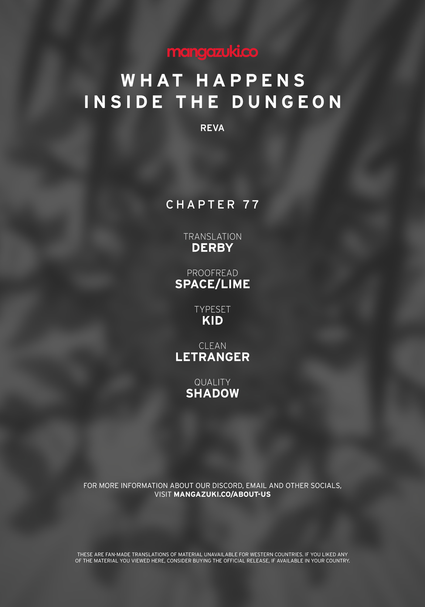 What Happens Inside the Dungeon chapter 77 page 1