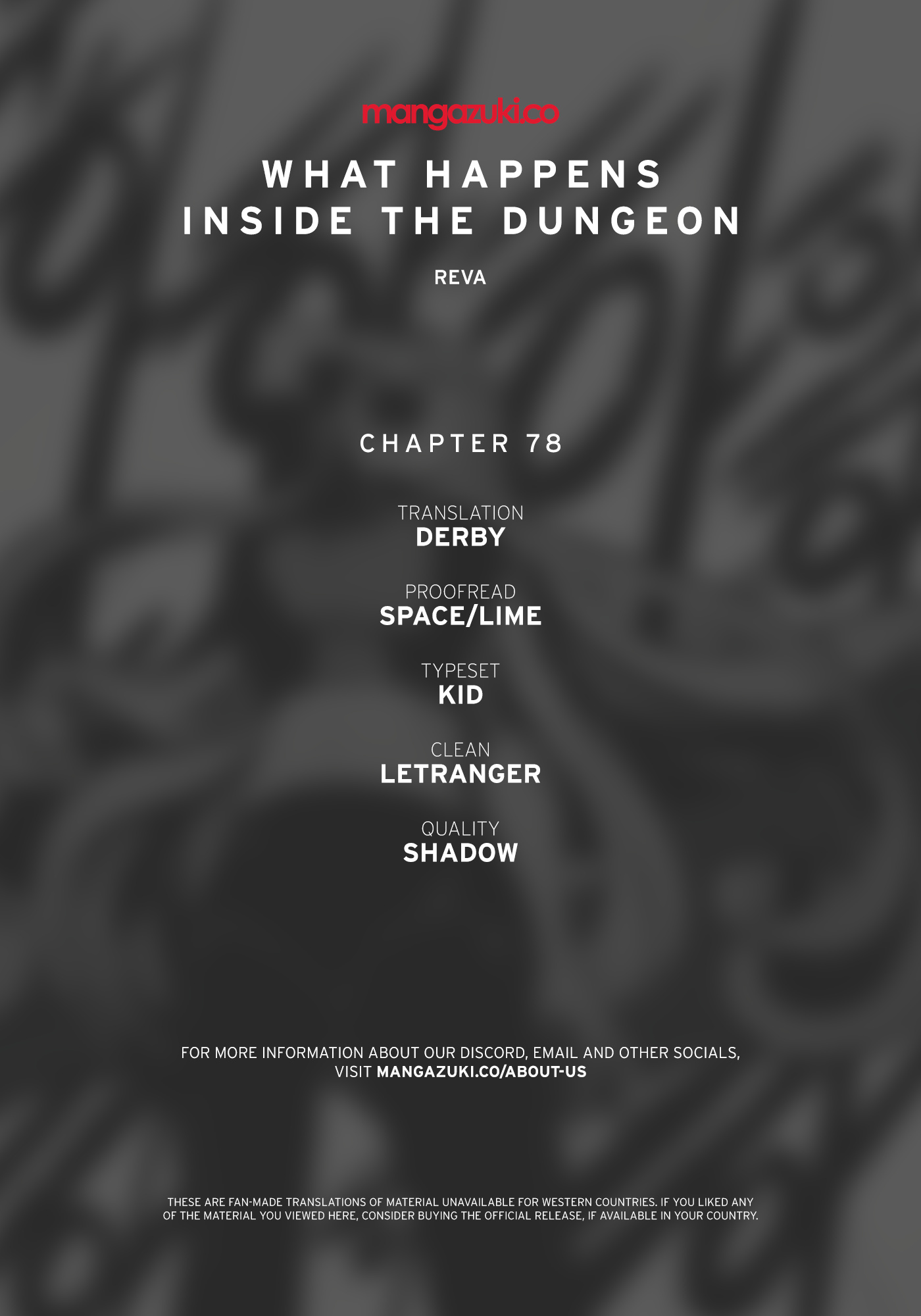 What Happens Inside the Dungeon chapter 78 page 1