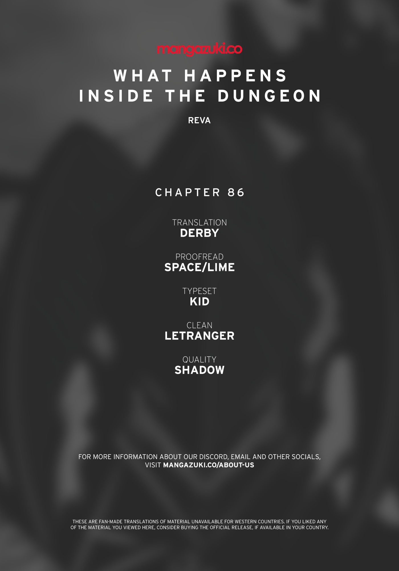 What Happens Inside the Dungeon chapter 86 page 1