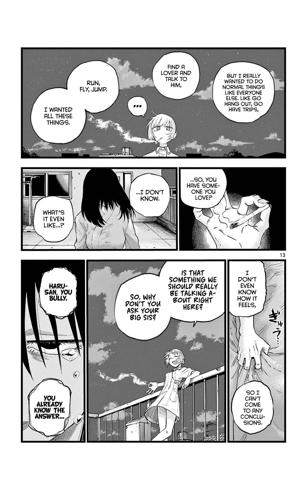 Yofukashi no Uta chapter 62 page 13