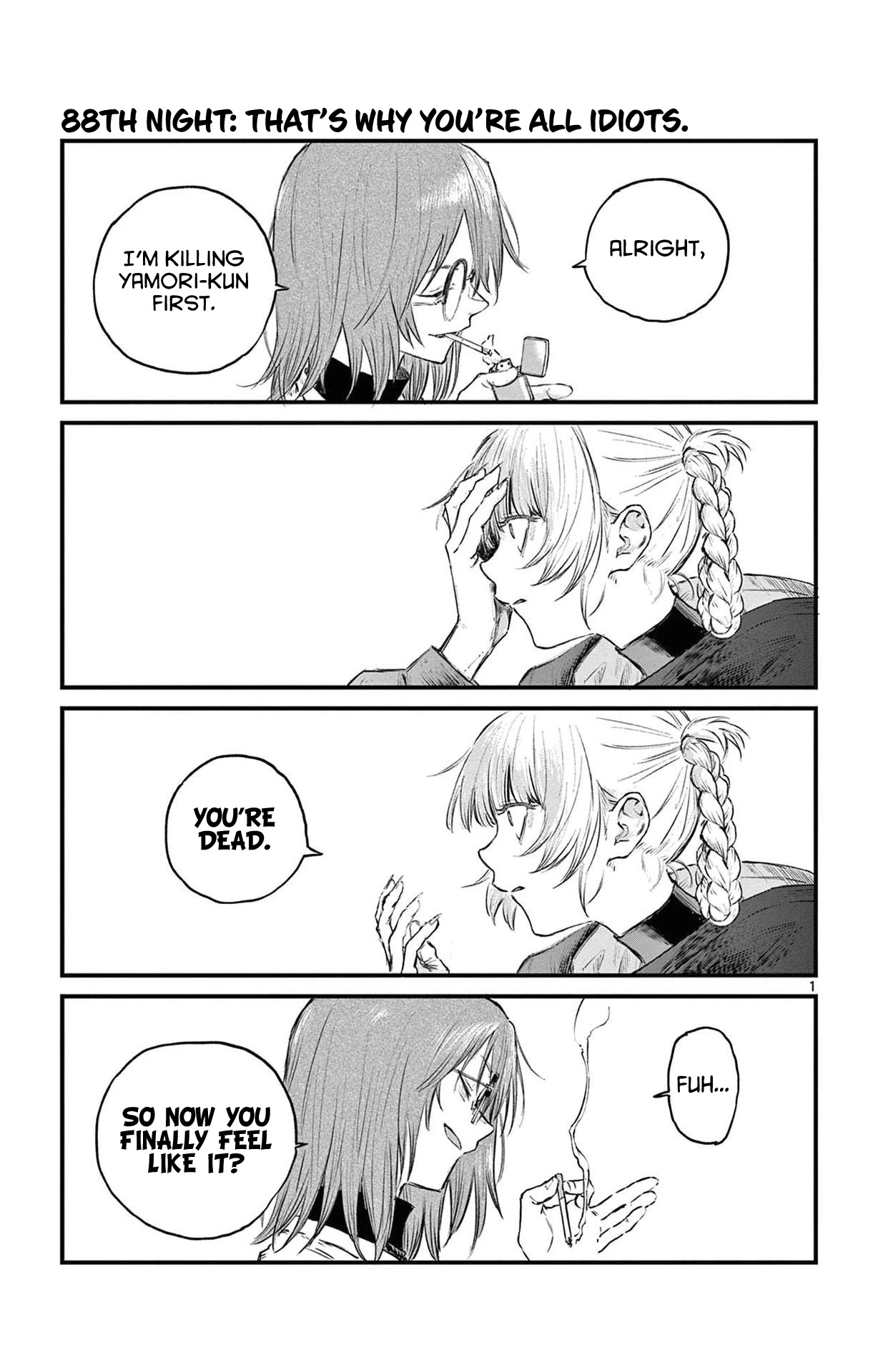 Yofukashi no Uta chapter 88 page 1