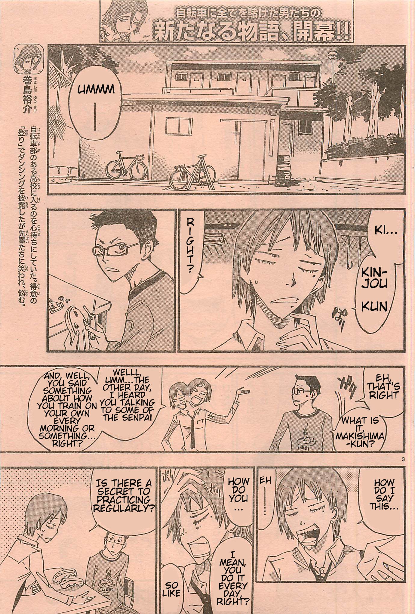 Yowamushi Pedal chapter 103.3 page 3